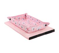 Seat Back Pouch, Portable flying Tray Sleeve, Interactive Mat with Mesh Pockets, Compact Toy Storage Companion, Travel Theme with Lightweight Styling, Train Bus Travel for Parents and Children 210g