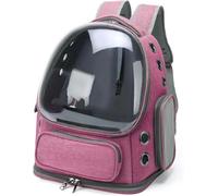 Seat Bag Transparent Pet Cat Carrier Bag Outdoor Travel Backpack For Cats Small Dogs Breathable Carrying Supplies Motor Pannier(Pink)