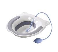 Seat Bath for Toilet Seat - Basin to Relieve Hemorrhoids, Postpartum Recovery Set, Wider Seat, Deeper Bowl, Creative Modern Design, Comfortable Rinse Hose, Steam Bath
