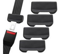 Seat Belt Buckle Cover - 4 Piece Silicone Noise Reduction Buckle Protector for Seatbelt Anti Rattle Cushion | Car Interior Safety Comfort Accessory Seatbelt Silent Guard for Suv Sedan Truck Daily Comm