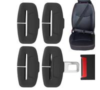 Seat Belt Buckle Cover, 4 Pieces Silicone Seatbelt Lock Protector, Reusable Silent Seat Strap Insert Protection, Scratch-Resistant Car Interior Dust Cover, for Automotive Sedan Truck Workshop Outdoor