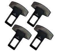 Seat Belt Clips, 4Pcs Seat Belt Buckle, Car Acessories, Seat Belt Clip Adjuster Clips For All Cars To Make Your Driving More Comfortable & Flexible Accessories (Dark and White Dot, 2.1CM)
