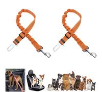 Seat Belt Leash For Car Dogs, 2pack Durability Retractable Adjustable Seatbelt Tether Harness, Heavy Duty & Elastic Vehicle Nylon Pet Safety Seat Belts For Medium Large Dogs Chewer