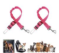 Seat Belt Leash For Car Dogs, 2pack Durability Retractable Adjustable Seatbelt Tether Harness, Heavy Duty & Elastic Vehicle Nylon Pet Safety Seat Belts For Medium Large Dogs Chewer