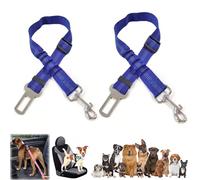 Seat Belt Leash For Car Dogs, 2pack Durability Retractable Adjustable Seatbelt Tether Harness, Heavy Duty & Elastic Vehicle Nylon Pet Safety Seat Belts For Medium Large Dogs Chewer
