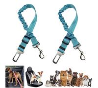Seat Belt Leash For Car Dogs, 2pack Durability Retractable Adjustable Seatbelt Tether Harness, Heavy Duty & Elastic Vehicle Nylon Pet Safety Seat Belts For Medium Large Dogs Chewer