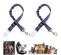 Seat Belt Leash For Car Dogs, 2pack Durability Retractable Adjustable Seatbelt Tether Harness, Heavy Duty & Elastic Vehicle Nylon Pet Safety Seat Belts For Medium Large Dogs Chewer