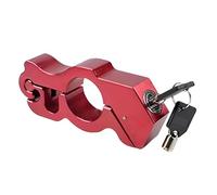 Seat Belt Lock Heavy-Duty Motorcycle Steering Lock - Aluminum Handlebar with 2 Keys Designed for Scooters & Electric Vehicles(Red Color)
