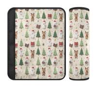 Seat Belt Pads, Soft Fleece 2 Pack, Christmas Sprite Tree Cake | Plush Cotton Filled, Adjustable Set, Easy To Install And Remove for Car Seat Belts