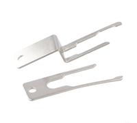 Seat Belt Removal Tool for Tesla Model 3, Curved Metal Quick Release Key for Easy Installation and Separation, Silver(straight + bent)