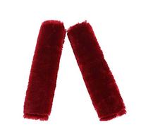 Seat Belt Shoulder Pad, 1 Pair Universal Car Safety Seat Belt Soft Plush Shoulder Protection Pad Cover Wine Red One Size