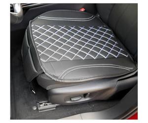 Seat Cover Faux Leather Black with White Stitching Suitable for Hyundai i10 1.2 Style Seat Covers Car Seat Cushion OT408