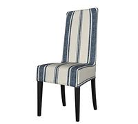 Seat Cover For Chair Blue And White French Jacquard Stripe Dining Room Chair Covers Slipcovers Stretch Washable Chair Protector