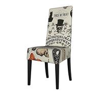 Seat Cover For Chair Halloween Trick Or Treat Ouija Board Skulls Crossbones Dining Room Chair Covers Slipcovers Stretch Chair Protector