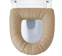 Seat Cover - Padded Cushion | Waterproof Elastic Tight Fit Mat for Elderly or Disabled, Universal Warm Washable Pad, White, 1-Pack, Home Comfort, Soft Nursing Bathroom