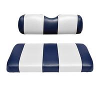 Seat Cover Replacement for EZGO RXV Golf Cart - Front Bench Seat - Premium Marine Vinyl - 5 Panel Stitching - Staple On Installation - Two-Tone Golf Cart Seat Covers (Blue & White)