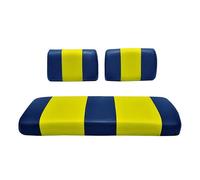 Seat Cover Replacement for Yamaha G-16/G-22 Golf Cart - Front Bench Seat - Premium Marine Vinyl - 5 Panel Stitching - Staple On Installation - Two-Tone Golf Cart Seat Covers (Blue & Yellow)