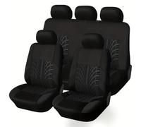 Seat Covers,Car Seat Cover 9-Piece Universal Car Seat Cover Set - Breathable, Stylish, And Durable Polyester Design For All Car Models - Enhances Comfort A(Black)