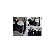 Seat Covers Compatible With Fiat 500 Complete Set (Black/White)