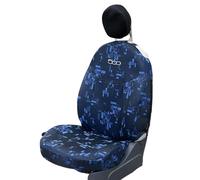 Seat Covers Compatible With Fiat 500 Complete Set (Blue 34)