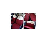 Seat Covers Compatible With Fiat 500 Complete Set (Red/Ecrù)