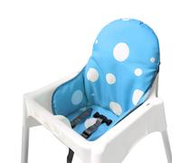 Seat Covers Cushion for Ikea Antilop Highchair,Washable Foldable Baby Highchair Cushion Cotton Padded Insert for Ikea Child Chair (Blue)