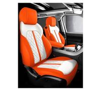Seat Covers For Cars For Geely For Geometry C For Coolray | For Tugella For Atlas Pro For Monjaro For Emgrand Sport Custom Leather Car Seat Covers(OrangeWhite)