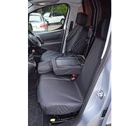 Seat Covers For Citroen Berlingo 2008-2018 Tailored Fit Heavy Duty Waterproof Black Van Seat Covers for Front Driver & Double Passenger Seat 600 Denier Polyester Machine Washable