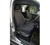 Seat Covers For VW Amarok 2011+ Tailored Fit Heavy Duty Waterproof Black Van Seat Covers for Front 600 Denier Polyester Machine Washable