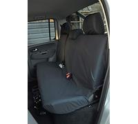 Seat Covers For VW Amarok 2011+ Tailored Fit Heavy Duty Waterproof Black Van Seat Covers for Rear Bench Seat 600 Denier Polyester Machine Washable