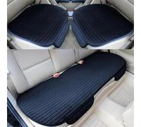 Seat Covers Set Car Seat Cover For Front Rear Or Full Set Flocking Chair Protector Cushion Pad Mat Non Slide Auto Universal Car Seat Covers Set(3pcs black)