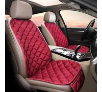Seat Covers Set Car Seat Cover Front Fur Cushion Protector Pad Black Red Beige Grey Coffee Brown For Kadjar For F3 X45 Car Seat Covers Set(Red)