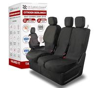 Seat Covers to fit the Citroen Berlingo 2008-2018 Waterproof, Heavy Duty, Seat Mounted Airbag Compatible, Durable, Easy to Fit - Tailored Drivers Seat Cover and Double Passenger Seat Cover