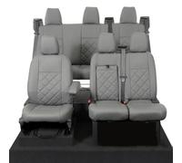 Seat Covers to fit the Ford Transit Custom 2013 to 2023 | Premium Tailored Leatherette Front and Rear Seat Covers, Waterproof, Foam Backed Cushioning, Diamond Bentley Stitch Design, Scratch Resistant