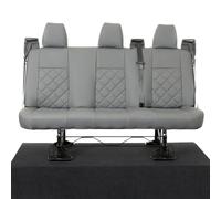 Seat Covers to fit the Ford Transit Custom 2013 to 2023 | Premium Tailored Leatherette Rear Seat Covers, Waterproof, Foam Backed Cushioning, Double Bentley Stitch Design, Scratch Resistant, SC1127
