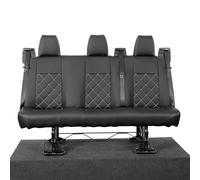 Seat Covers to fit the Ford Transit Custom 2013 to 2023 | Premium Tailored Leatherette Rear Seat Covers, Waterproof, Foam Backed Cushioning, Double Bentley Stitch Design, Scratch Resistant SC540