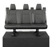 Seat Covers to fit the Ford Transit Custom 2013 to 2023 | Premium Tailored Leatherette Rear Seat Covers, Waterproof, Foam Backed Cushioning, Bentley Stitch Design, Scratch Resistant, SC1121