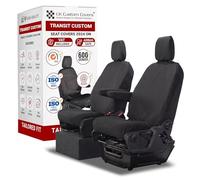 Seat Covers to fit the Ford Transit Custom 2024 Onwards Waterproof, Heavy Duty, Seat Mounted Airbag Compatible, Durable, Easy to Fit - Tailored Driver & Single Passenger Seat Covers