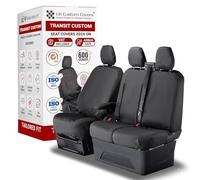 Seat Covers to fit the Ford Transit Custom 2024 Onwards Waterproof, Heavy Duty, Seat Mounted Airbag Compatible, Durable, Easy to Fit - Tailored Driver & Double Passenger Seat Covers With Tray