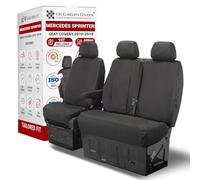 Seat Covers to fit the Mercedes Sprinter 2010-2018 Waterproof, Heavy Duty, Seat Mounted Airbag Compatible, Durable, Easy to Fit - Tailored Drivers and Double Passenger Seat Covers With Tray