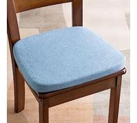Seat Cushion 40x40 with Ties Farmhouse Style ChairsPad for Dining ChairsHalf Round Single Seat Pillow for Garden ChairsWashable Linen Cover with Zipper 4cm Thick Seat Pad Beige