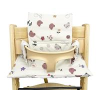 Seat Cushion for Stokke Tripp Trapp: Children's Chair Seat Cushion, Double Padding on the Backrest, Waterproof Children's Seat Cushion, Removable, Soft Seat Cushion Made of Organic Cotton, Children's