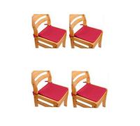Seat Cushion Non Slip Tie-On Seat Pad Garden Patio Kitchen Dining,4pcs(40cm) (dark red)