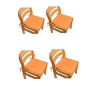 Seat Cushion Non Slip Tie-On Seat Pad Garden Patio Kitchen Dining,4pcs (40cm)(orange)