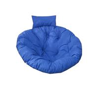 (seat cushion only) Comfortable Dark Blue Swing Pad with Neck Pillow Washable Non-Slip Egg Chair Cushion for Indoor Wicker Rattan Hanging Basket Chairs 115cm Hammock Pad