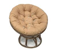 （Seat cushion only） Comfortable Egg-Shaped Swing Cushion - Soft Padded Garden Chair Pad - Round 120x120 cm - Khaki Color - Perfect for Outdoor Relaxation and Patio Décor