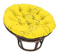 （Seat cushion only） Comfortable Egg-Shaped Swing Cushion - Soft Yellow Outdoor Garden Chair Pad - 180x180 cm - Plush Seating for Patio Deck and Porch - Weather-Resistant Design