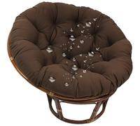 （Seat cushion only） Comfortable Swing Chair Cushion - Round Egg-Shaped Cushion - Outdoor Garden Pillow - Soft Cushions for Hanging Chairs - Brown - 140 x 140 cm