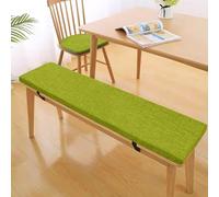 (seat cushion only) High Density Memory Foam Garden Cushions 180x35x10cm - Washable Linen Non-Slip Bench Pad for Shoe Rack Window Seat Piano Dining - Comfortable Outdoor Seating