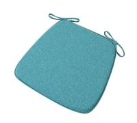 （Seat cushion only） Lake Blue Dining Chair Cushions Set of 4 42x40 cm Non-Slip Office Seat Pads with Ties Removable Washable Covers for Comfortable Home & Office Use